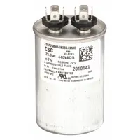 Replacement run capacitor for Manitowoc ice machines. Provides the electrical phase shift required to start and run the compressor motor. Used in commercial ice machine applications