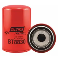 Cellulose media spin-on transmission filter with 20 psid bypass valve. Compatible with Case IH vehicles. Used in hydraulic and transmission systems to remove contaminants from fluid