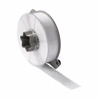 Polyester flag label, black on white, for wire diameters from 0.13 in to 0.5 in. Compatible with A5500 printer series, requires SSR6006 ribbon. Used for wire and cable identification in control panels and electrical installations