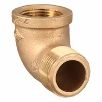 This 90° pipe elbow is a threaded low-pressure fitting for potable water systems. It connects 1-inch female NPT to male NPT threads, allowing direction change in plumbing, HVAC, and general industrial water lines. Maximum operating pressure is 200 psi