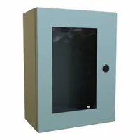 HAMMOND Electrical Enclosure: Steel, 16 in x 12 in x 6 in, NEMA 12/3R/4, Solid with Window Cover (MPN EN4SD16126WGY)