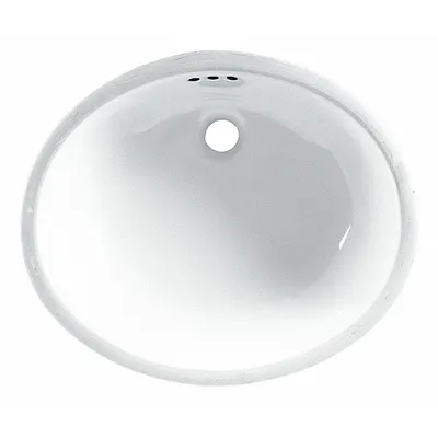 AMERICAN STANDARD 9482000.020 Undermount Bathroom Sink, White, Vitreous China - Undermount Bathroom Sinks without Faucets