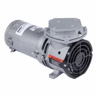 GAST Compressor/Vacuum Pump: 0.12 hp, 1 Phase, 24V DC, 1 cfm, 28 in Hg Max Vacuum (MPN MOA-P101-JK)