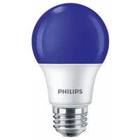 PHILIPS Compact LED Bulb: Medium Screw (E26), LED, (A) Classic, A19, 8 W Watt, 3000K, Frosted (MPN 8A19/LED/BLUE/P/ND 120V 4/1FB)