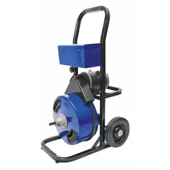 This corded drum machine is designed for manual operation on pipes from 1-1/2 in to 3 in diameter. It features a 3/8 in cable diameter and is suitable for clearing clogs in residential and light commercial drain systems.