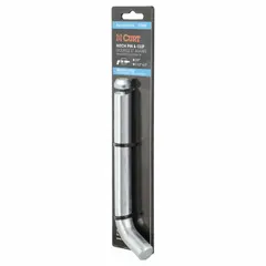 Steel V-type hitch pin with 5/8 in diameter and 7 5/16 in overall length. Zinc-plated finish resists corrosion. Includes hitch clip for secure retention. Used to attach a trailer hitch receiver to a vehicle's tow bar in towing applications.