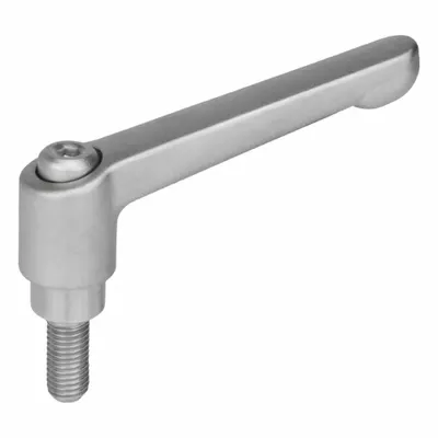 JW WINCO Corrosion-Resistant Teardrop-Style Adjustable Handle - Corrosion-Resistant Teardrop-Style Adjustable Handles with Threaded Stud