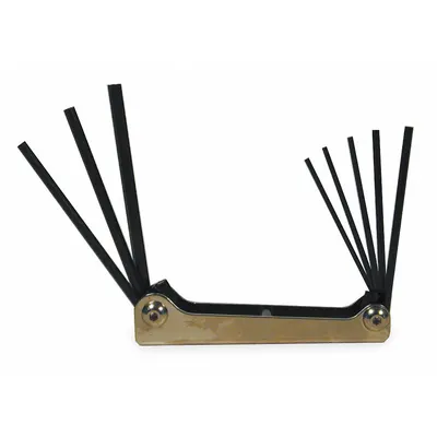 PROTO Hex Key Set: 1 - 5 Pieces, Folding, SAE, Std End, Long, 1 Pieces, Black Oxide - Folding Key Sets