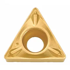 Triangle (T) indexable turning insert made of carbide, grade CA530. Used for general turning, facing, and profiling on lathes in machining operations.