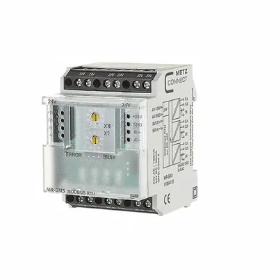 METZ CONNECT Modbus Module: C-Logline, Modbus RTU, DIN Rail Mounting, (3) Analog In - Modules for Metz Connect Controllers