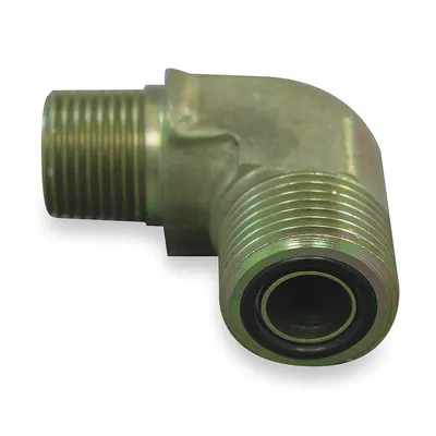 AEROQUIP Hydraulic Hose Adapter: 3/4 in x 1 in Fitting Size, Male x Male, ORS x NPTF - ORS-to-NPTF Steel Hydraulic Hose Adapters