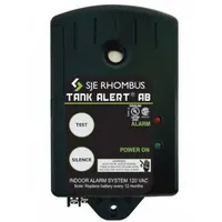 Tank-level monitor and alarm with 86 dB audio/visual signaling. Includes one alarm input, 2-conductor wire leads, and battery backup for continuous operation during power loss. Used to alert personnel of high or low liquid levels in water, wastewater, or industrial tanks