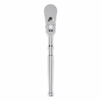 TEKTON Hand Ratchet: Pear, Reversible, 6 in Overall Lg, Polished, 4° Min Arc Swing, Std Lg (MPN SRH21006)