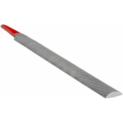 SIMONDS Machinists File: Double-Cut, Safe Edge Cut, Second Cut, 8 in Lg without Tang - Double-Cut Half-Round Files