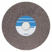 Aluminum oxide deburring wheel for carbon steel and soft metals. Medium, hard (8) grade. 6 in diameter, 1 in width, 1 in arbor. Sold as a 3-pack. Removes burrs and sharp edges from stamped, machined, and fabricated parts