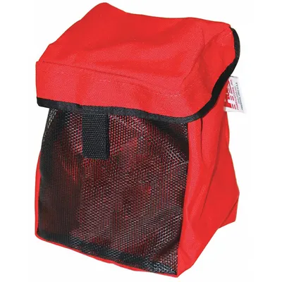 R&B FABRICATIONS Tote Bag: Nylon, Red, 325 cu in Interior Volume, 6 in Lg, 7 in Wd - Air Mask & Canister Bags