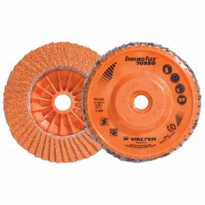 WALTER SURFACE TECHNOLOGIES ENDURO-FLEX Turbo Cool-Cutting Flap Disc - Cool-Cutting Flap Discs for Carbon & Stainless Steel