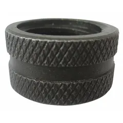 Carbon steel replacement knurl nut for pipe wrenches. Restores adjustment functionality on compatible models. Used in plumbing, construction, and maintenance applications.