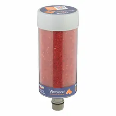 This TRICO desiccant breather features a 1" NPT male thread and 4 1/8 in diameter, filtering particles down to 3 micron. It is designed for use on hydraulic reservoirs, gearboxes, and storage tanks to remove airborne moisture and contaminants, extending fluid and component life in industrial machinery.