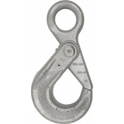 CROSBY Self-Locking Hook: 12,400 lb Working Load Limit, 100 Hook Grade, Alloy Steel - Self-Locking Hooks for Lifting
