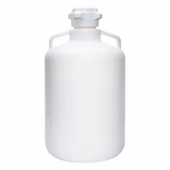 APPROVED VENDOR Round Carboy, 10 L, White, 83 mm Screw Cap, Autoclavable