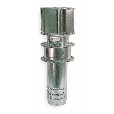 Dayton Dual Sidewall Venting Kit, 6 in Dia, Galvanized Steel, Flange-Mount - Venting for Gas Wall & Ceiling Heaters