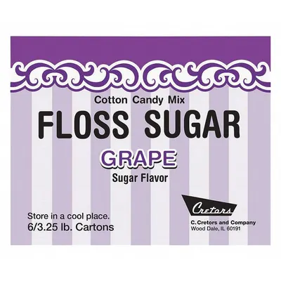 CRETORS Cotton Candy Mix: Grape, Floss Sugar, 7409-GR - Cotton Candy Floss Sugar