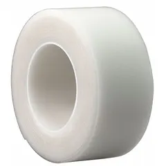 This moisture-resistant film tape is designed for sealing applications in industrial environments. It provides a barrier against moisture for ducts, pipes, and enclosures. The tape is 2 1/2 inches wide, 5 yards long, and 80 mils thick, with a white color.