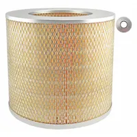 Round/oval engine air filter with axial seal. Inside diameter 1/2 in. Compatible with J.C. Bamford vehicles. Provides intake air filtration for engines in construction and agricultural equipment