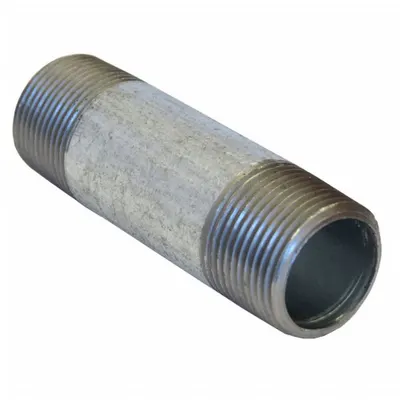 OEM Schedule 80 Galvanized Steel Pipe Nipple, 3 in Length, Threaded Both Ends - Schedule 80 Threaded on Both Ends Pipe & Nipples