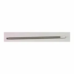 This stainless steel replacement shaft has a 3/8-inch overall diameter and is used as a mixer shaft for stirring, blending, or agitating fluids and materials in tanks or vessels. It is a direct replacement component for compatible industrial mixing equipment.