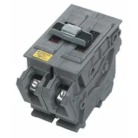Two-pole miniature circuit breaker rated 70 A at 120/240V AC with a 10kA interrupting capacity. UBIA type, 2 inches wide, for overcurrent protection in load centers. Suitable for branch circuit protection in residential and light commercial electrical panels