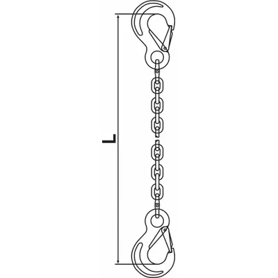 PEWAG Corrosion-Resistant Grade-63 Single-Leg Chain Sling - Corrosion-Resistant Grade-63 Single-Leg Chain Slings