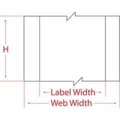 Continuous label roll for thermal transfer printing, 4 inches wide by 300 feet long. Made of metalized polyester with a gray matte finish, rated for outdoor use. Compatible with THT 3-inch core printers. Used for industrial identification such as asset tags, pipe markers, and safety labels.