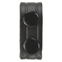 HEROS PRIDE Belt Keeper: Universal, Plain Synthetic Leather, 7/8 in Wd, Black, Leather Snap, 4 PK (MPN 1496PB)