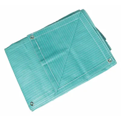 OEM Heavy Duty Cotton Canvas Tarp, 15.5 ft x 23.5 ft, 15 oz/sq yd, Green - Canvas Tarps