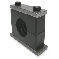 This beta clamp is designed to secure and dampen vibration in single pipe runs, reducing noise and wear in industrial fluid or gas systems. It features a textured core to absorb shock and minimize pipe movement. The clamp is made from 304 stainless steel and is suitable for demanding applications in hydraulic, pneumatic, and process piping