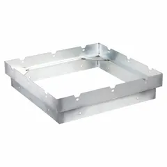 This galvanized steel roof-curb adapter allows a 40-1/2 in fan base to be mounted on a 44-1/2 in roof curb. Includes (12) 1/4-20 x 3/4 bolts. Designed for use with upblast fans in commercial or industrial ventilation systems.