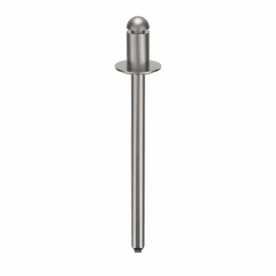 POP AVDEL Domed-Head Blind Rivet, 0.122" dia, 1 23/81" L, PK500 - Domed-Head Blind Rivets