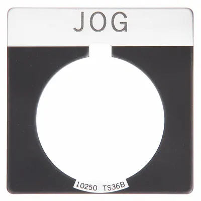 EATON Legend Plate: 30 mm Panel Mounting Size, Square - Push-Button Rings & Plates