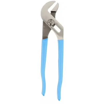 CHANNELLOCK Tongue and Groove Plier: Flat, Groove Joint, 1 1/2 in Max Jaw Opening, 9 1/2 in Overall Lg - Flat-Jaw Tongue & Groove Pliers