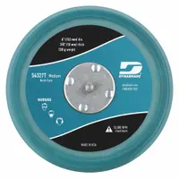 DYNABRADE Hook-and-Loop Disc Backup Pad: 6 in Dia x 3/8 in T, 5/16"-24 Threaded-Shank, Non-Vacuum (MPN 54327)