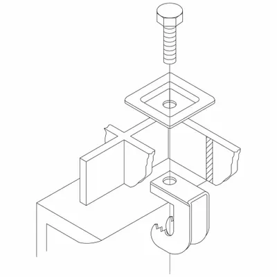 FIBERGRATE 710210/25 Fiberglass Grating Clip Assembly - Raw Materials