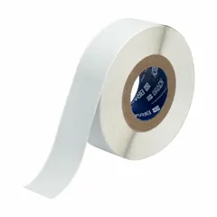 Continuous label roll measuring 2 inches by 300 feet, constructed from metalized polyester with a metal-detectable feature and gray finish. Designed for use with the BBP81 printer series. Suitable for industrial identification and traceability applications where metal detection is required to prevent contamination.