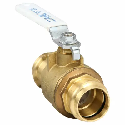 APOLLO Manual Two-Way Ball Valve: 1 1/2 in, Brass, Straight, Press x Press - Brass Ball Valves