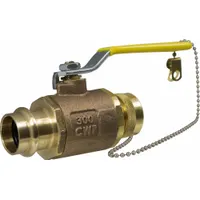 APOLLO Ball Valve: 1/2 in, Bronze, 300 psig Max. Pressure (CWP), Full Port, Two-Piece, RPTFE, EPDM (MPN 77W10304HCA)