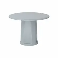 This 42-inch diameter cylinder base table is constructed of polyethylene with a gray finish. It accepts ballast for added stability and complies with ISO 22196 for antimicrobial surface protection. Suitable for use in commercial and institutional settings such as cafeterias, break rooms, and lobbies