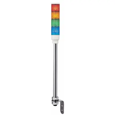 SCHNEIDER Tower Light Assembly: 4 Tier, Blue/Green/Orange/Red, No Sounder Tier - Four-Tier Tower Light Assemblies