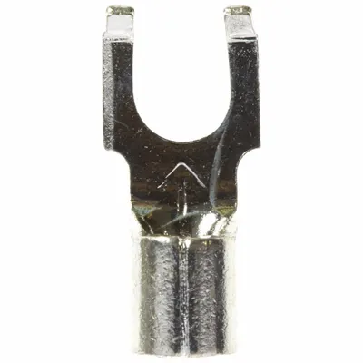 3M Fork Terminals: Bare, #10 Stud Size, 12 AWG – 10 AWG Wire Range, Flanged Fork - Non-Insulated Fork Terminals
