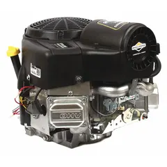 Vertical-shaft gasoline engine with electric start, delivering 5.5 lb-ft gross torque. Features a 1-inch diameter crankshaft drilled to 1" x 3-5/32". Designed for commercial turf maintenance equipment such as zero-turn mowers and wide-area walk-behind mowers.